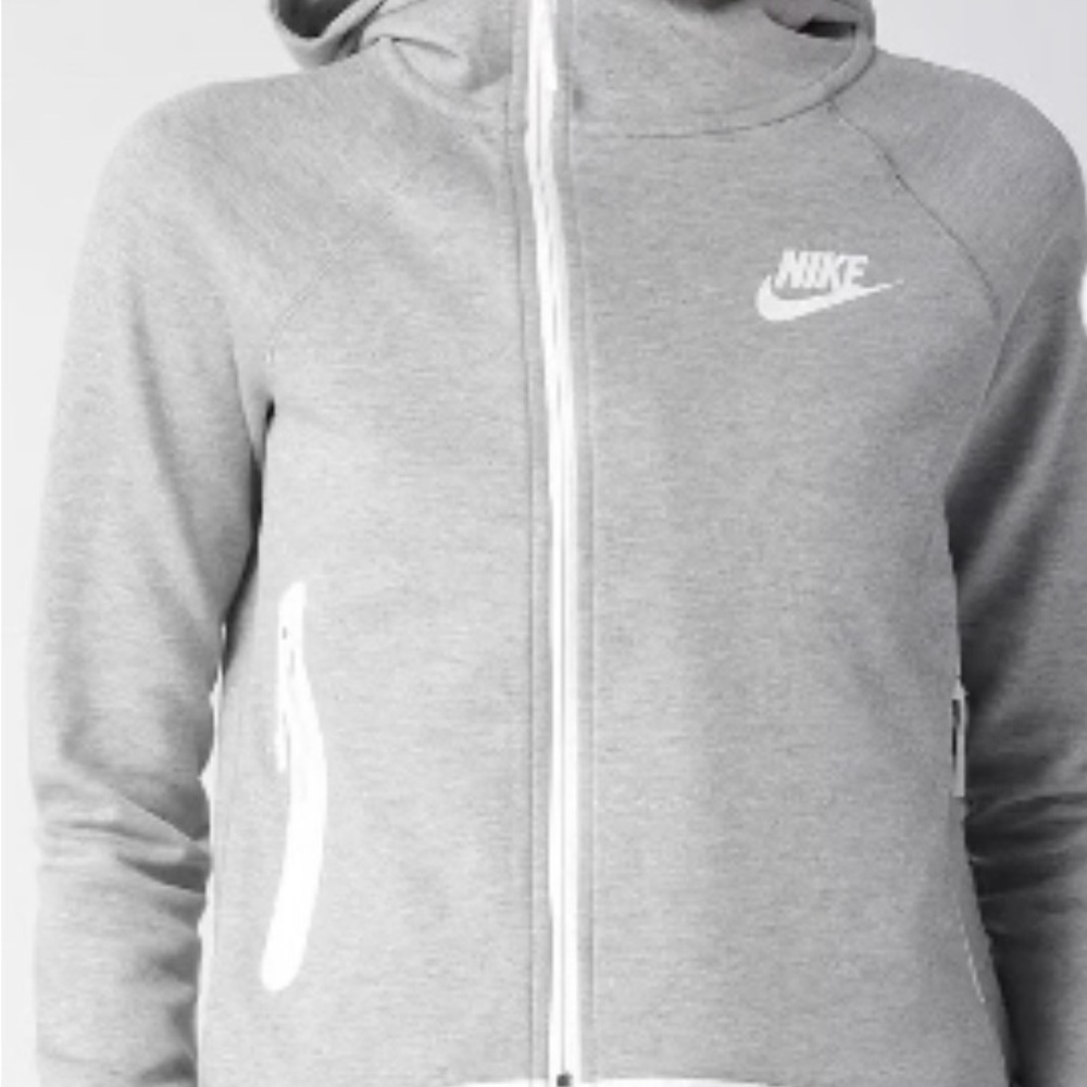 Nike Women's Light Gray Full-Zip Hoodie